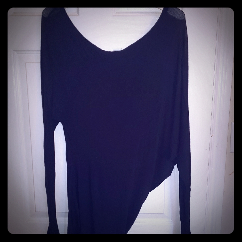 A symmetric long sleeve top